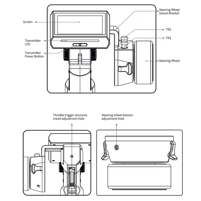 Flysky NOBLE NB4+FS-GT5 2.4G 6-Channel WHEEL RADIO TX & FS-BS6 Receiver Built-in Gyro Fail-Safe #FS-GT5+BS6