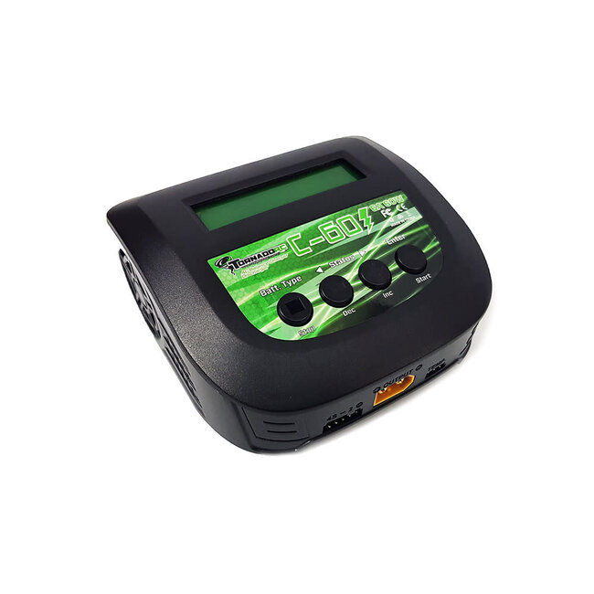 TORNADO C-60 6A 60W SMART CHARGER XT60 OUTPUT 2-4S LIPO 6-8 CELL NIMH