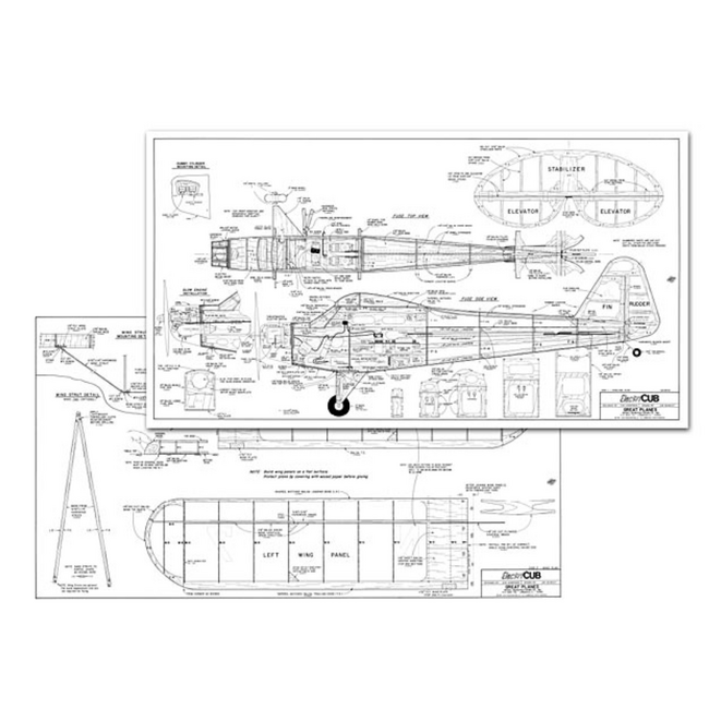 GREAT PLANES ELECTRICUB  KIT MK 1  WITH 550 GOLDFIRE BRUSHED MOTOR 59"