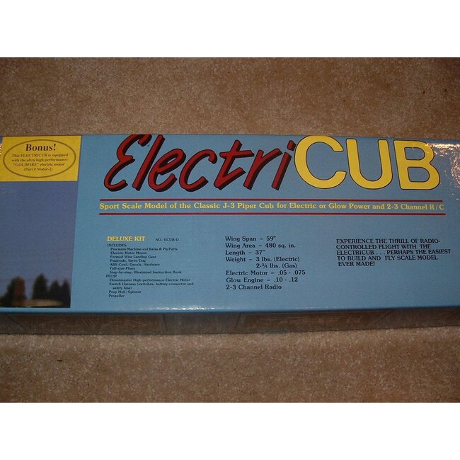 GREAT PLANES ELECTRICUB  KIT MK 1  WITH 550 GOLDFIRE BRUSHED MOTOR 59"
