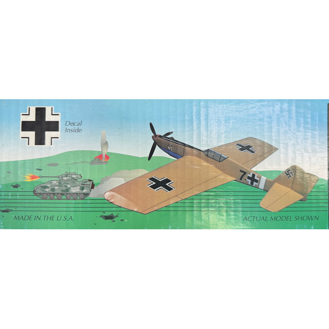 BRODAK KIT CONTROL LINE  MESSERSCHMITT Bf 109  STUNT OR SCALE .28-.40  SPAN 35.5"