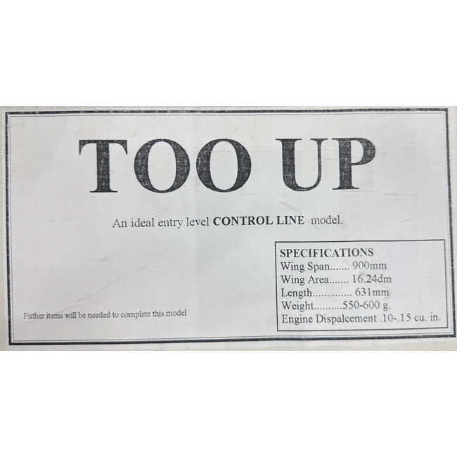 PRICE RITE ENGINEERING TOO UP PROFILE C/L MODEL KIT 900MM SPAN .10-.15 ENGINE