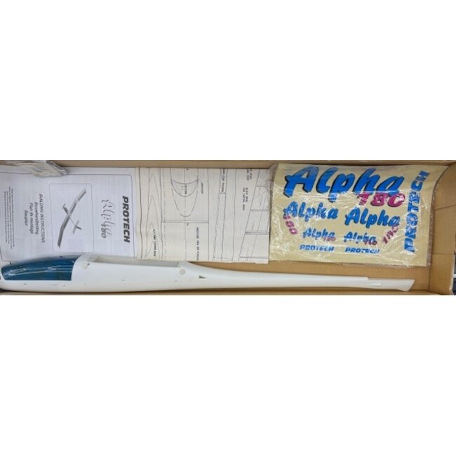 PROTECH ALPHA 1800mm ARF GLIDER WITH EXTRA BONUS CTR WING SECTION & PROMETHIUS TAIL SET AS PER PHOTOS