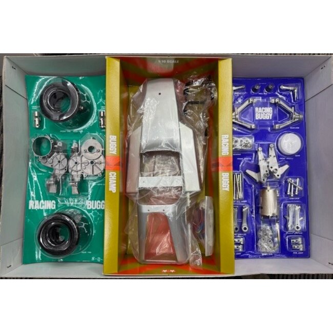 TAMIYA RACING BUGGY, BUGGY CHAMP "SILVER EDITION" INCL TEU-104B ESC. NEEDS TRANSMITTER, RECEIVER, 1 SERVO, 7.2V 1600MAH BATTERY AND CHARGER