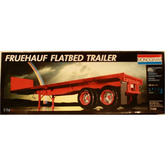 MONOGRAM MONOGRAM 1/16 FRUEHAUF FLATBED TRAILER  DUAL AXLE 66mm  LONG ( NEW OLD STOCK )