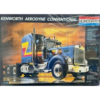 MONOGRAM MONOGRAM 1/16 KENWORTH AERODYNE CONVENTIONAL KIT ( NEW OLD STOCK ) 1991 VARIANT
