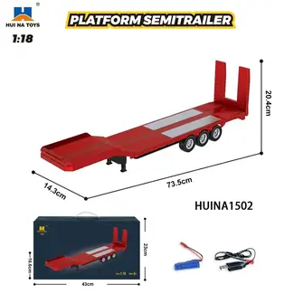 HUI NA Huina 1/14 Flatbed Trailer