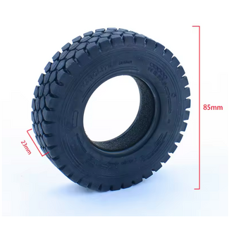 TAMIYA RACE 1/14  TRUCK TYRES 22mm HEAVY DUTY  (PR) SUITS TAMIYA TRACTOR TRUCKS M CHLEN WORKS