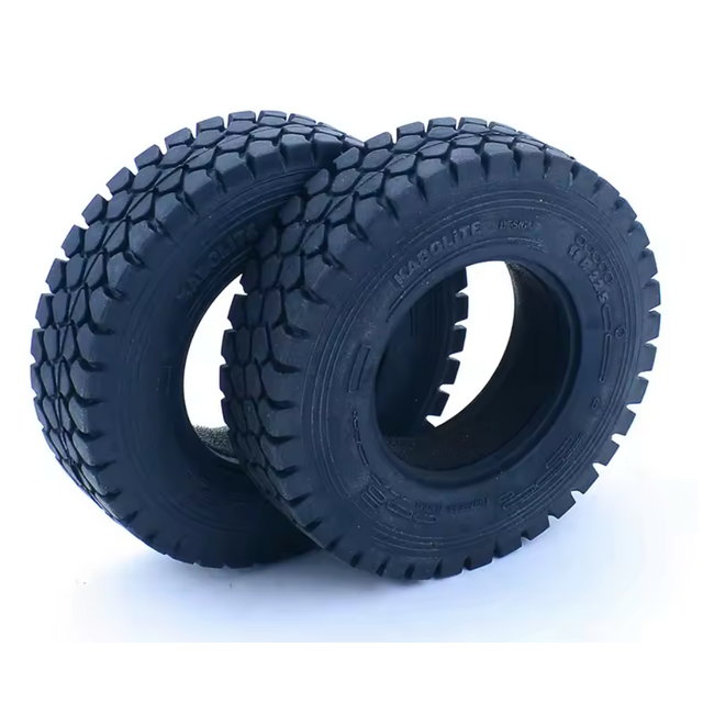 RACE 1/14  TRUCK TYRES 22mm HEAVY DUTY  (PR) SUITS TAMIYA TRACTOR TRUCKS M CHLEN WORKS