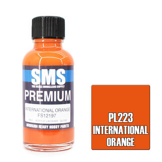 SMS PAINTS SMS Premium INTERNATIONAL ORANGE 30ml Acrylic laquer ( AIRBRUSH READY )