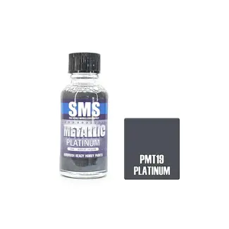 SMS PAINTS SMS Metallic PLATINUM 30ml Acrylic laquer ( AIRBRUSH READY )