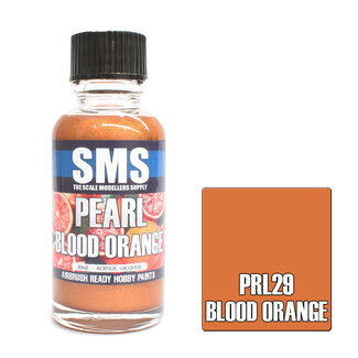 SMS PAINTS SMS Pearl BLOOD ORNAGE 30ml Acrylic laquer ( AIRBRUSH READY )