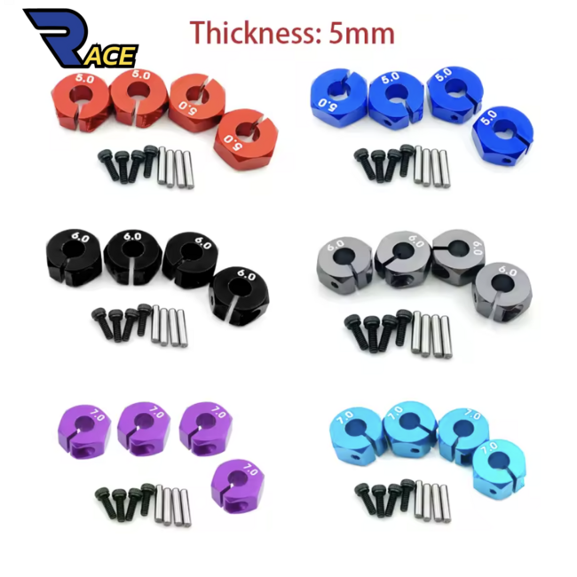 RACE 1/10 12mm CLAMP HEX 4PCS