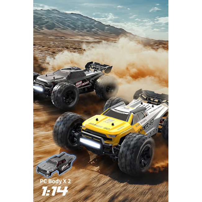 MJX 1/14 HyperGo 2.4G 4WD Brushless RC Hobby Truck WITH 2 BODIES