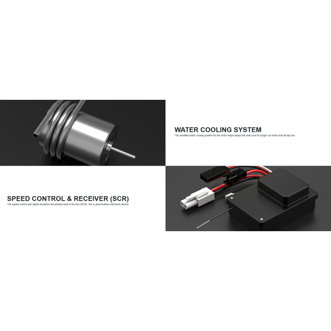 UDIRC RC Boat UDI034 2.4Ghz 13′′ Skater Boat Black