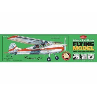 GUILLOWS Guillows Cessna 170 1:18 Scale Balsa Model Kit, 609mm WS RUBBER POWERED KIT