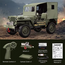JJRC 1/10 Willys Jeep 4WD Military RC Crawler (with Canvas & Winch)