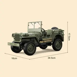 JJRC JJRC 1/10 Willys Jeep 4WD Military RC Crawler