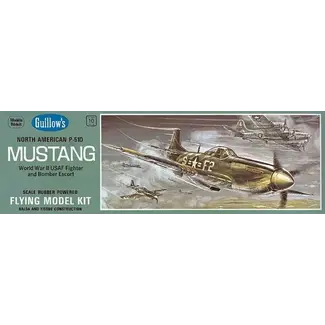GUILLOWS Guillows N.A. P-51D Mustang Easy Build Scale Balsa Model Kit, 431mm WS