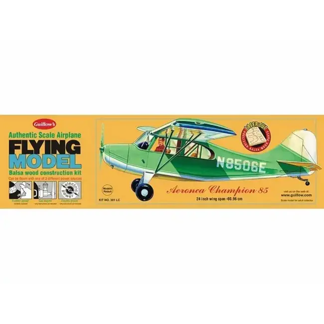 Guillows Aeronca Champion 1:18 Scale Balsa Model Kit, 609mm WS