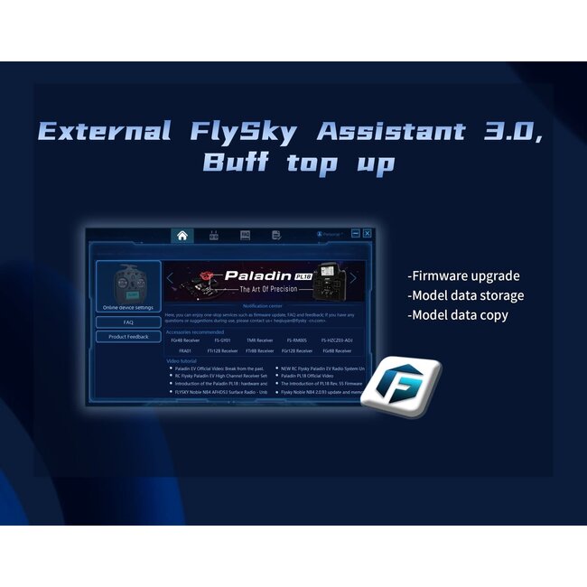 Flysky ST8 UPGRADED VERSION  2.4G 8-CH Radio with 1x Receiver Only