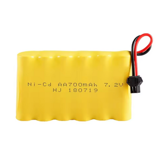 HUI NA Huina NI-CD  FLAT BATTERY 7.2V 700MAH  2 WIRE BLACK JR SYTLE PLUG