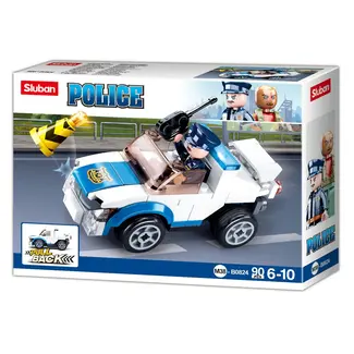 SLUBAN Power Bricks Police Car Pullback 90 Pcs M38-B0824 Building Blocks