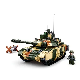 SLUBAN SLUBAN B0756 MODEL BRICKS T90MS BATTLE TANK 758 PCS C12