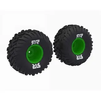 ARRMA Arrma dBoots Cut Chevron MT Tyre Set Glued, Green, Quake 223S
