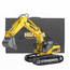 HUINA1:14 2.4G 23CH FULL ALLOY RC Excavator METAL VERSION  RUN TIME 40 MINUTES  ON STD BATTERY