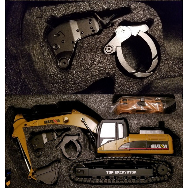 HUINA1:14 2.4G 23CH FULL ALLOY RC Excavator METAL VERSION  RUN TIME 40 MINUTES  ON STD BATTERY