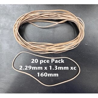 LYONAEEC LYONAEEC Power Rubber BANDS 20 PCE 1.3mm x 2.29mm x 160mm  ( CHINESE RUBBER )