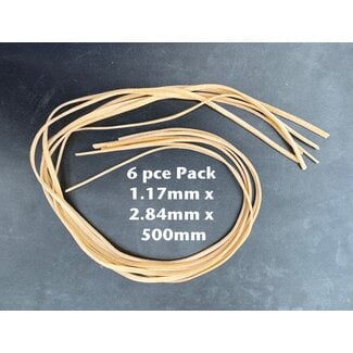 LYONAEEC LYONAEEC Power Rubber 6 LENGTHS  1.17mm x 2.84mm x 500mm  ( CHINESE RUBBER )