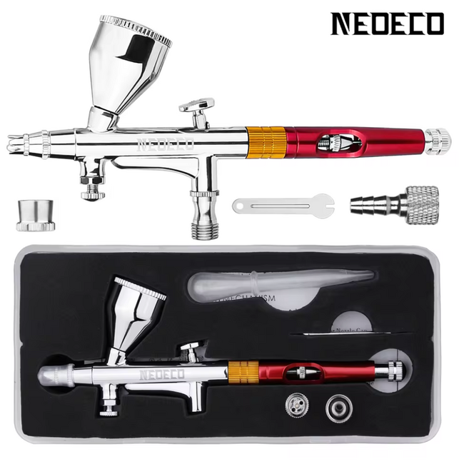 NEOECO NCT-208K Dual Action Airbrush 9cc 1/3 oz Fluid Cups