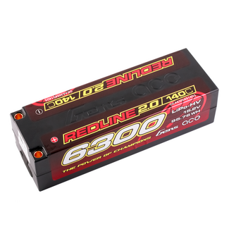 GENS ACE Gens Ace 4S Redline 2.0 6300mAh 140C 15.2V Hardcase Lipo Battery (5.0mm Bullet)