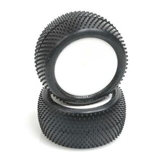 Schumacher RC Schumacher Mini-pin 2 Yellow - 1/10 Rear Pre mount on white rims