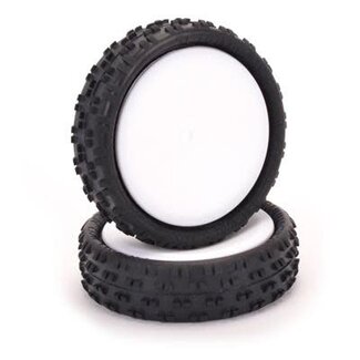 Schumacher RC Schumacher Cut Stagger Low Pro Yellow Pre/Mount on white rims