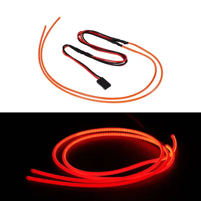 INJORA Red Flexible Cuttable LED Strip Lights for RC Cars