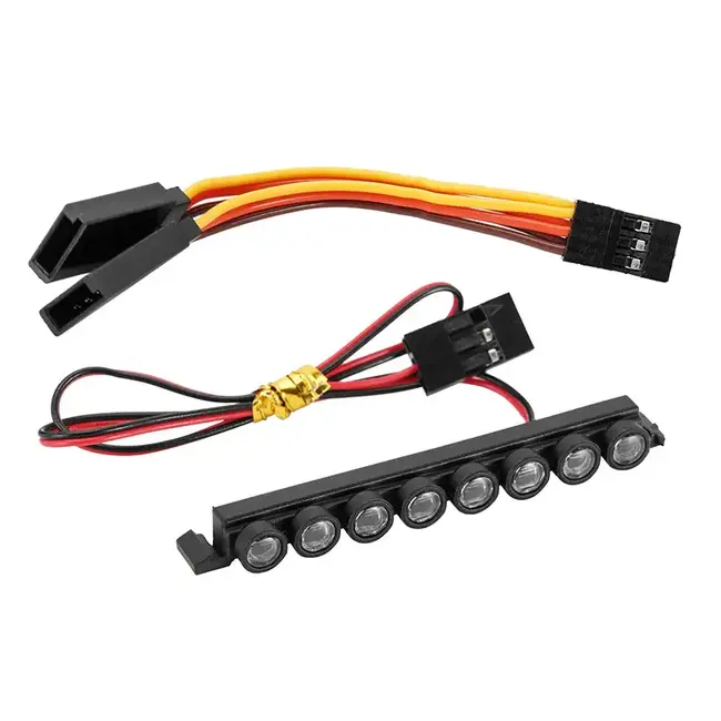 INJORA Nylon Molded 8LED Roof Light Bar for 1/18 TRX4M Bronco (4M-47)