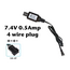 RACE 2S 7.4V 0.5A USB LIPO CHARGER  WITH 4 WIRE BLACK CONNECTOR
