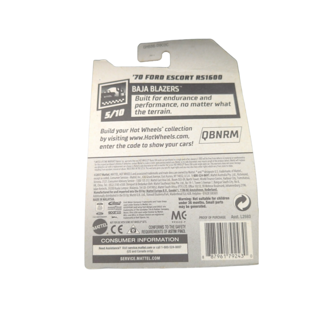 Hot Wheels 2020 '70 Ford Escort RS1600 Orange #52 Baja Blazers 5/10 New Long FACTORY SEALED 2020 SET STICKER