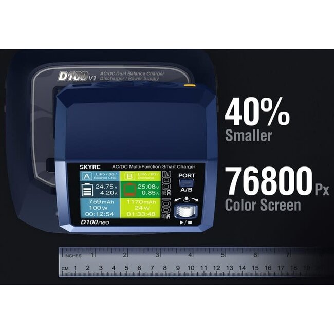 SKYRC D100 Neo Duo TWIN AC/DC charger (AC 100W - DC 2x100W)