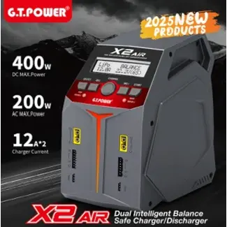 G.T POWER RC G.T. Power X2 Air/PRO V2 AC/DC Dual Channels Intelligent Balance Charger Discharger AC 200W DC 400W