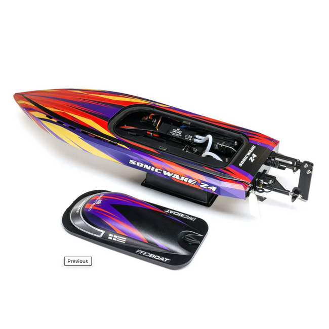 ProBoat Sonicwake 24" DeepV Boat, RTR, Purple?Yellow  PRB-1992T1