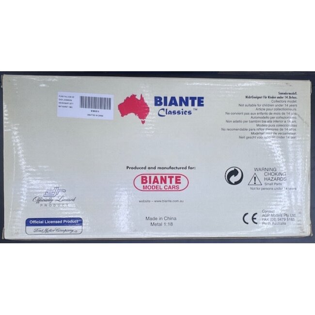 BIANTE 1:18 FORD XD FALCON GREENS TUFF #17 DICK JOHNSOPN & KEVIN BARTLETT BATHURST 1983 "EX DECEASED ESTATE SOLD AS IS"