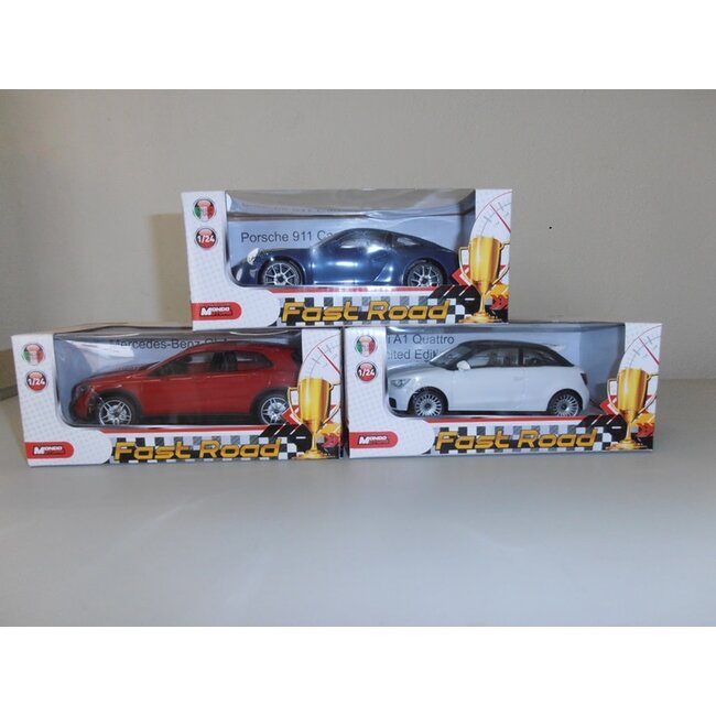 LMT 1/24 FAST ROAD 4 assorted cars sold as individuals