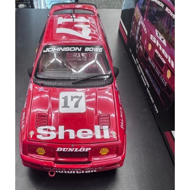 APEX 1:18 DJR FORD SIERRA #17 DICK JOHNSON/ JOHN BOWE WINNER 1989 BATHURST 1000 #392/1080  "EX DECEASED ESTATE SOLD AS IS"
