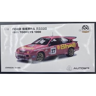 AUTO ART BIANTE  1:18 #17 FORD SIERRA RS500 1991 TOOHEYS 1000 DICK JOHNSON / JOHN BOWE 556/1008 FACTORY SEAL INTACT ON FOAM PACKAGE "EX DECEASED ESTATE SOLD AS IS "