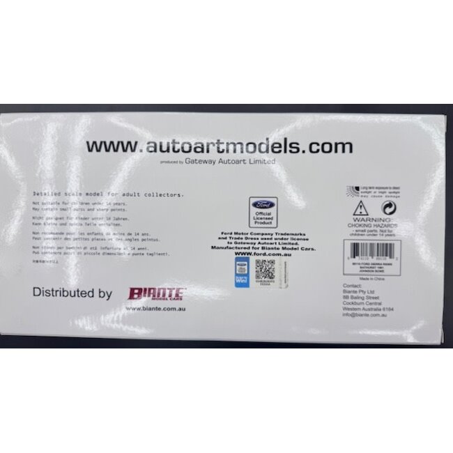 BIANTE  1:18 #17 FORD SIERRA RS500 1991 TOOHEYS 1000 DICK JOHNSON / JOHN BOWE 556/1008 FACTORY SEAL INTACT ON FOAM PACKAGE "EX DECEASED ESTATE SOLD AS IS "