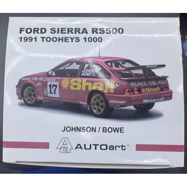 BIANTE  1:18 #17 FORD SIERRA RS500 1991 TOOHEYS 1000 DICK JOHNSON / JOHN BOWE 556/1008 FACTORY SEAL INTACT ON FOAM PACKAGE "EX DECEASED ESTATE SOLD AS IS "